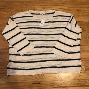 NWT: Lou & Grey Striped Cotton Sweater SIZE XL